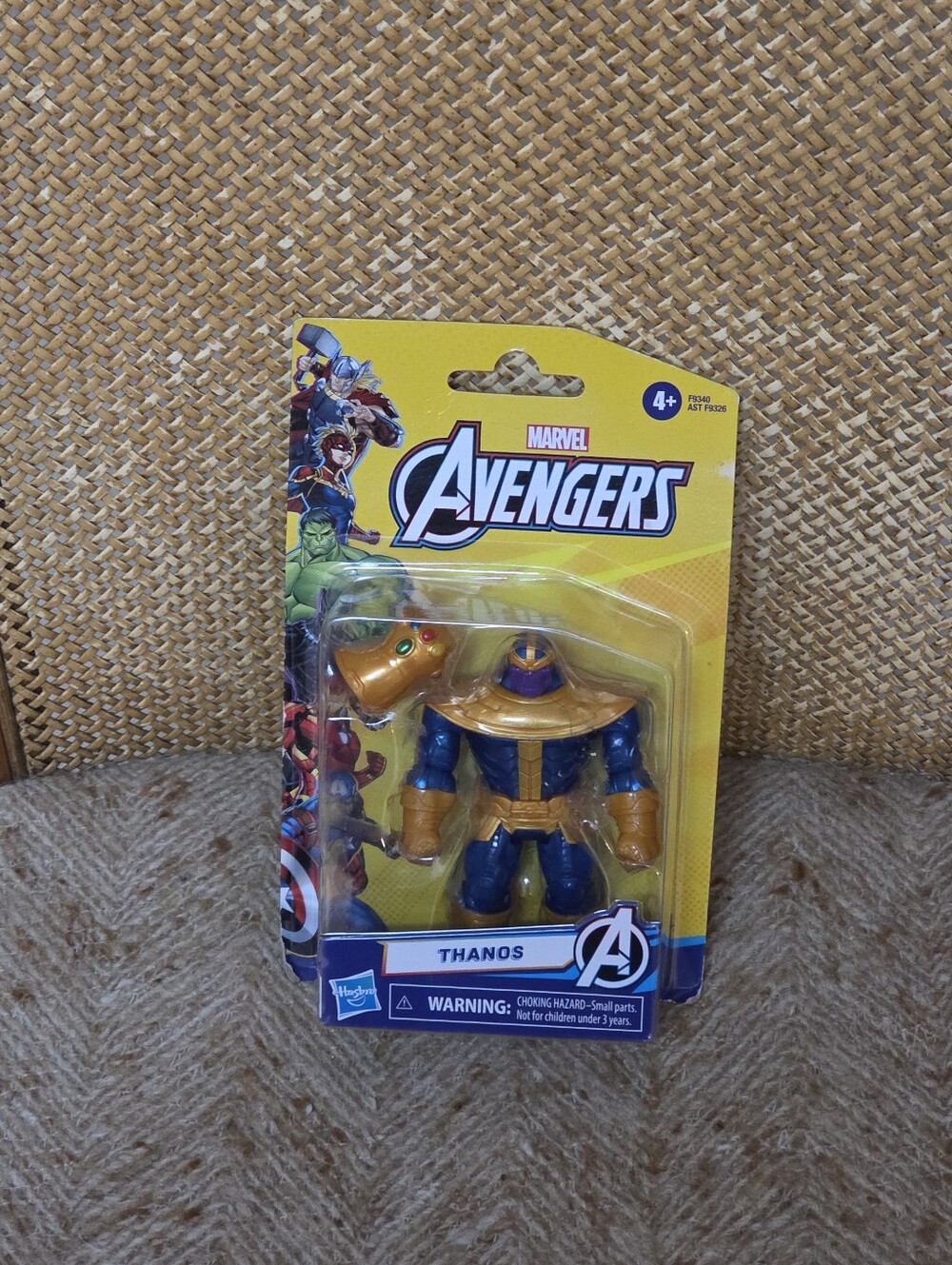 Hasbro Thanos Figure in Blue and Gold with Gauntlet